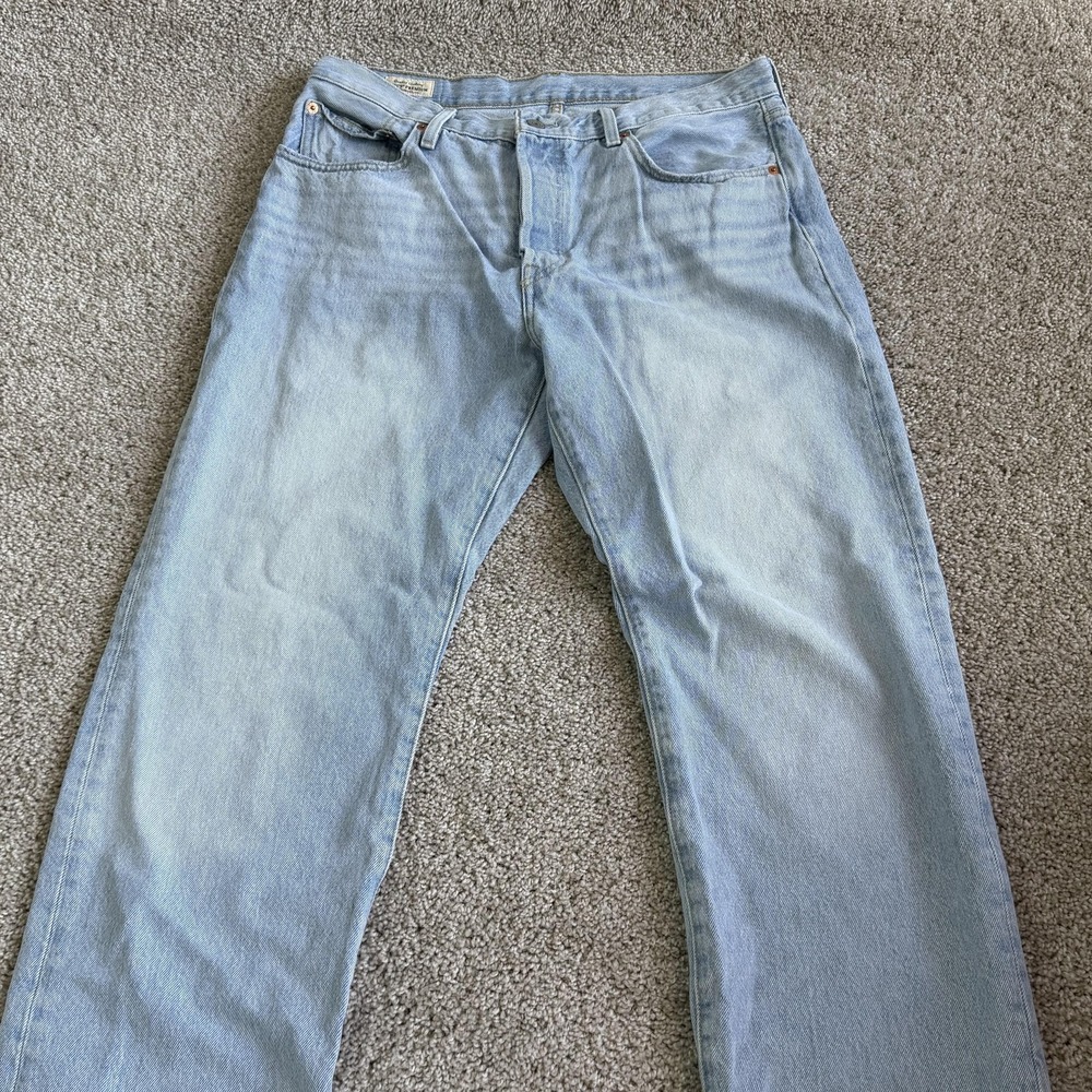 Levi's Premium 501 '90s Straight Jeans Womens 33x30 Light Wash Relaxed Denim